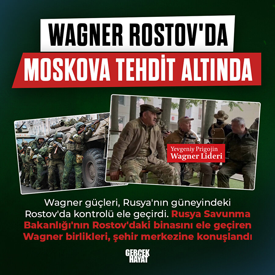 Wagner Rostov'a girdi