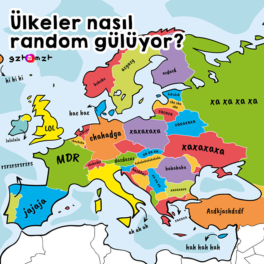 Ülkeler böyle random gülüyormuş... 