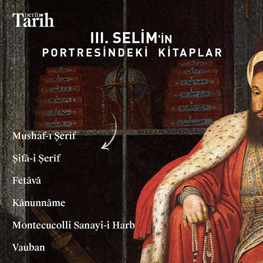 III. Selim'in portresindeki kitaplar
