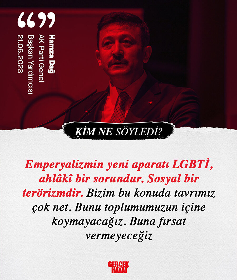 Hamza Dağ'dan LGBT açıklaması