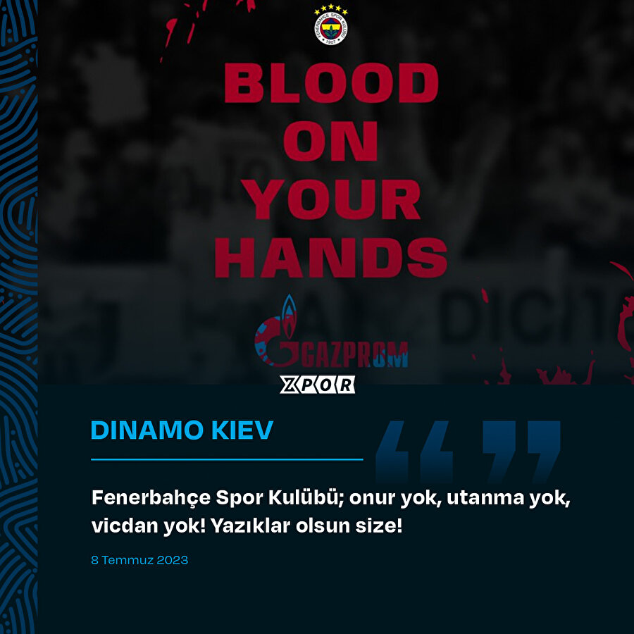 Dinamo Kiev'den Fenerbahçe'ye tepki...