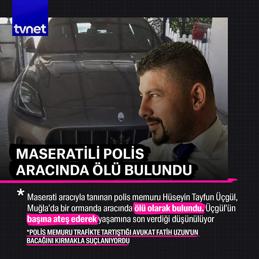Maseratili polis ölü bulundu