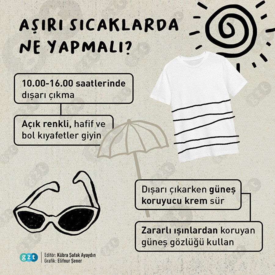 🌞Aşırı sıcaklarda dikkat edilmesi gereken şeyler