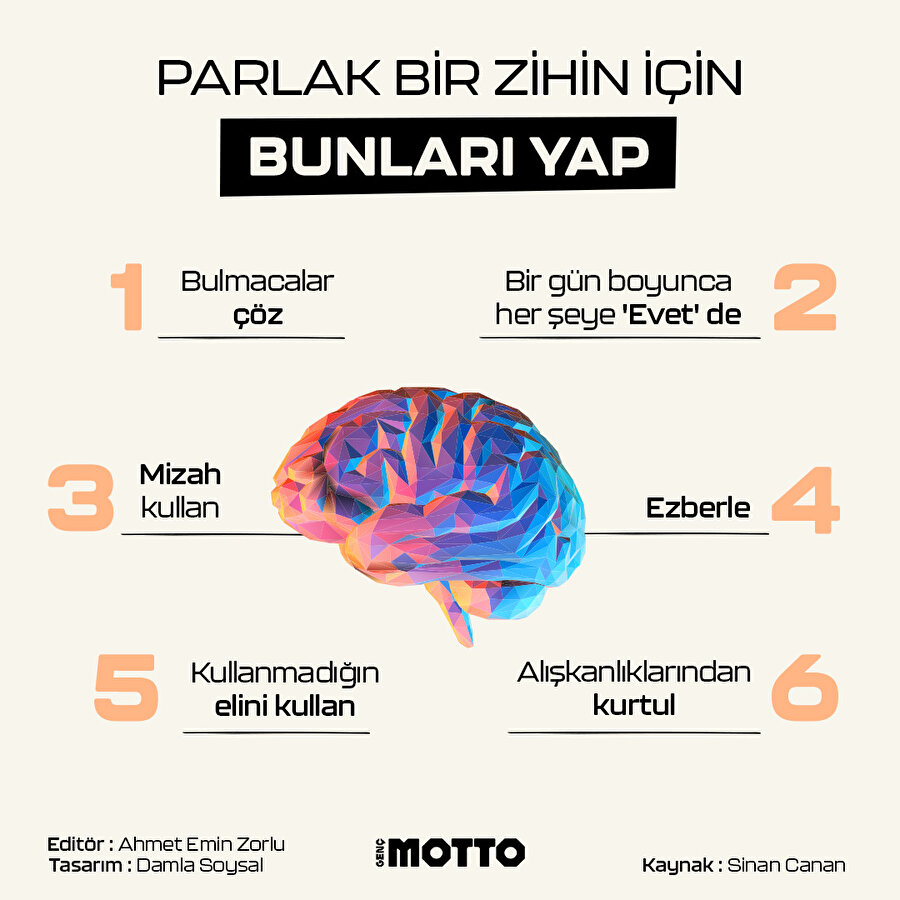 Parlak bir zihin için bunları mutlaka yap