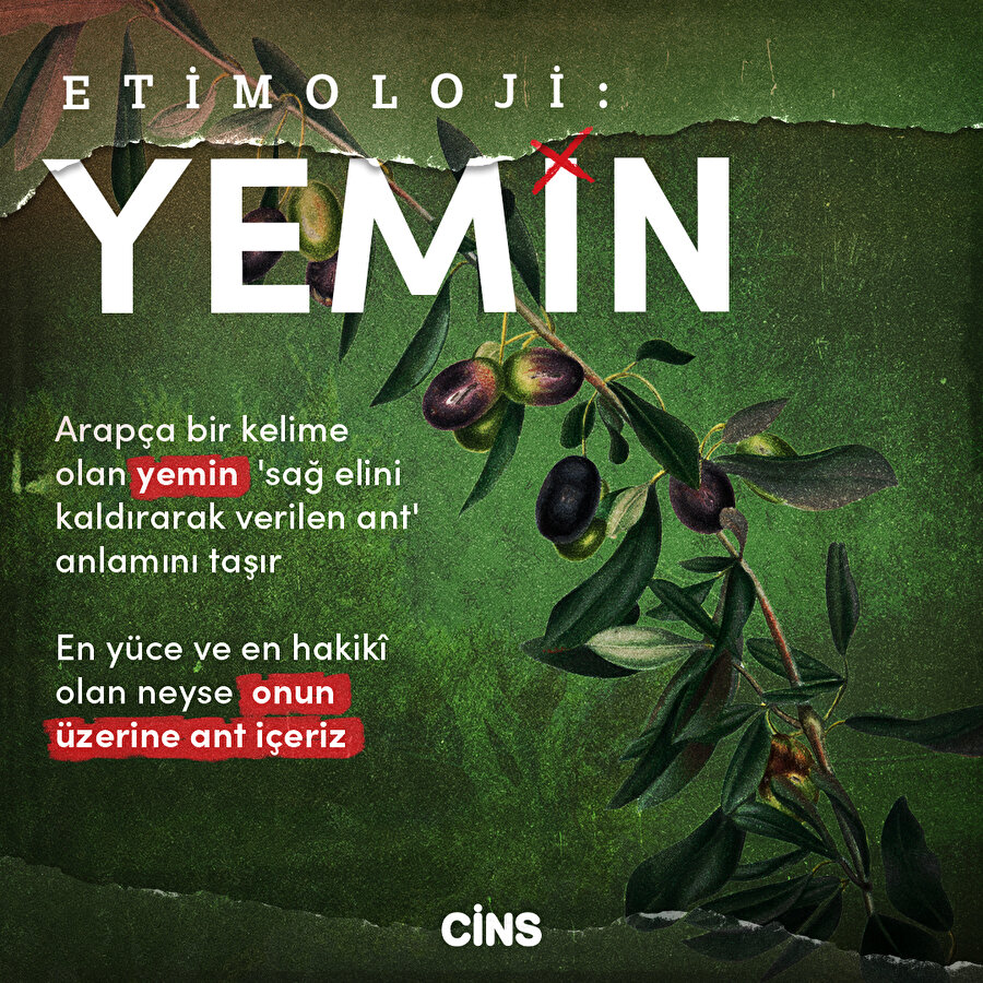 Etimoloji: Yemin