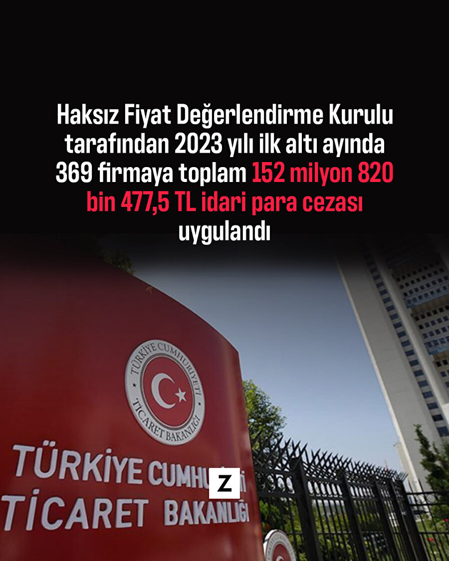 Haksız Fiyat Değerlendirme Kurulu yılın ilk yarısında 152,8 milyon lira ceza kesti