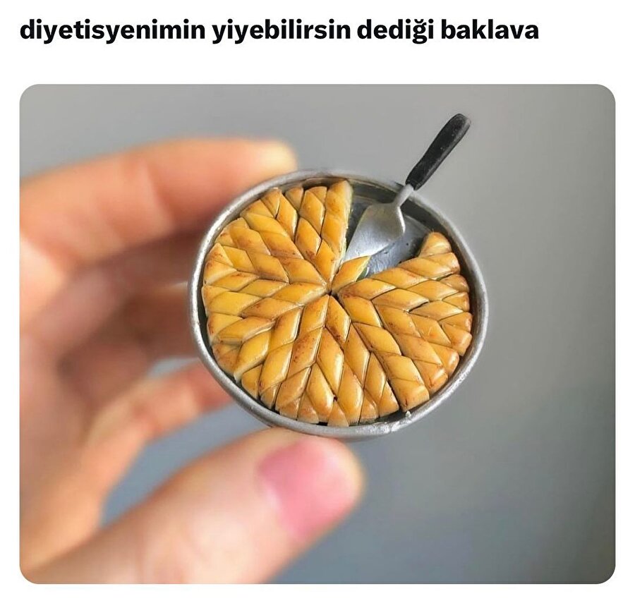 Diyetisyen "tatlı yiyebilirsin" demiştir