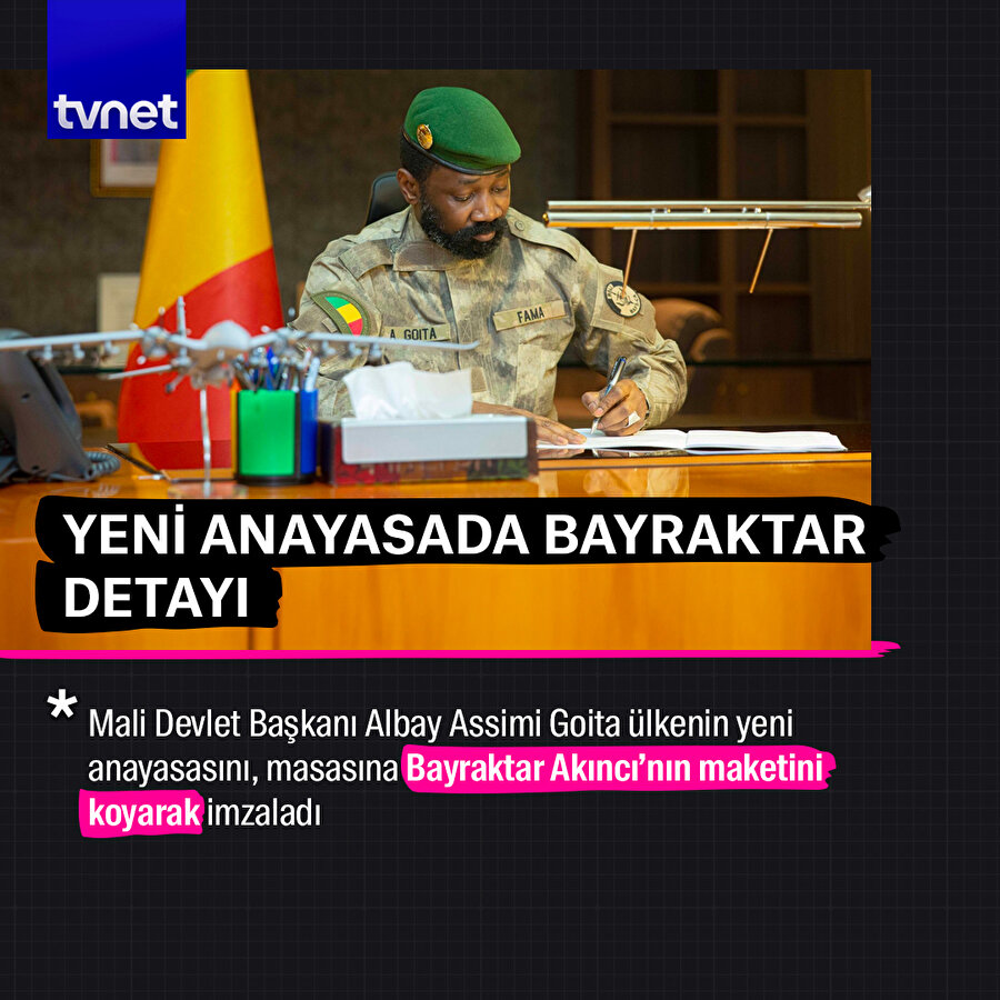 İmza töreninde Bayraktar Akıncı detayı