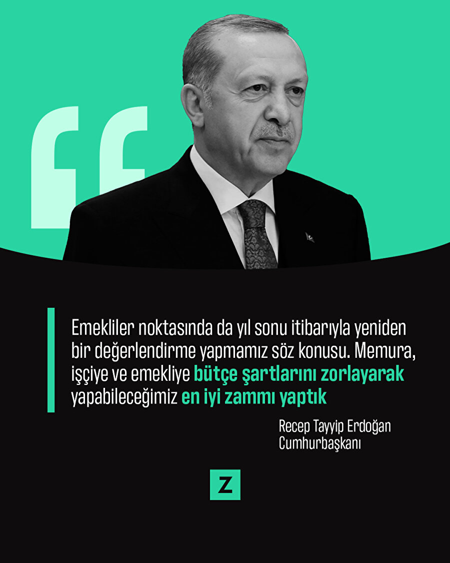 Cumhurbaşkanı Erdoğan: Memura, işçiye ve emekliye en iyi zammı yaptık