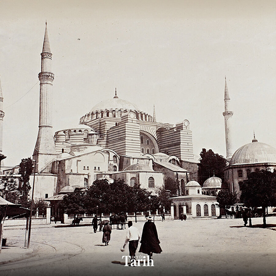 Sultan II. Abdülhamid'in Yıldız arşivinde Ayasofya Camii fotoğrafları 