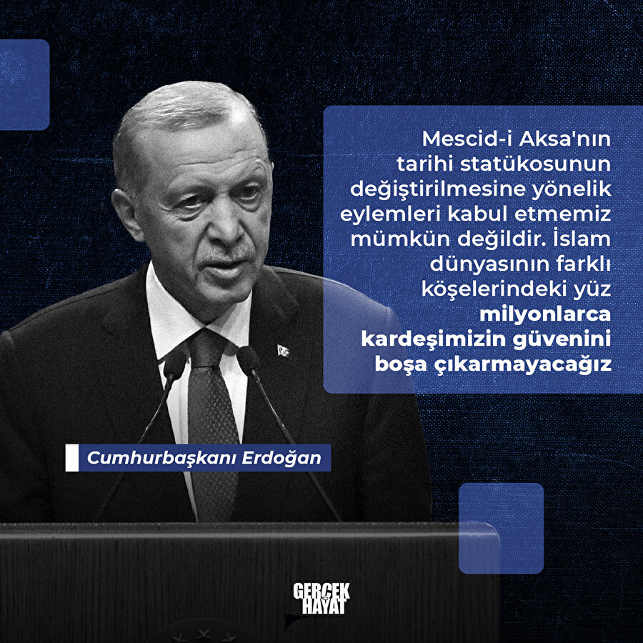 Erdoğan'dan İslam alemine mesaj