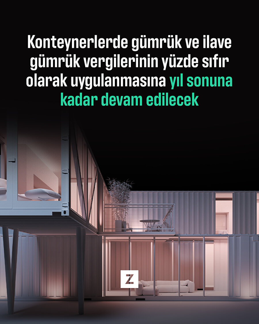 Konteynerlerden yıl sonuna kadar gümrük ve ilave gümrük vergileri alınmayacak