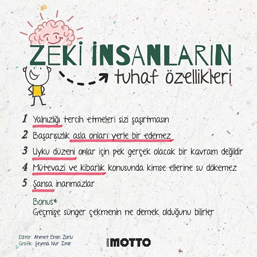 Zeki insanların tuhaf özellikleri