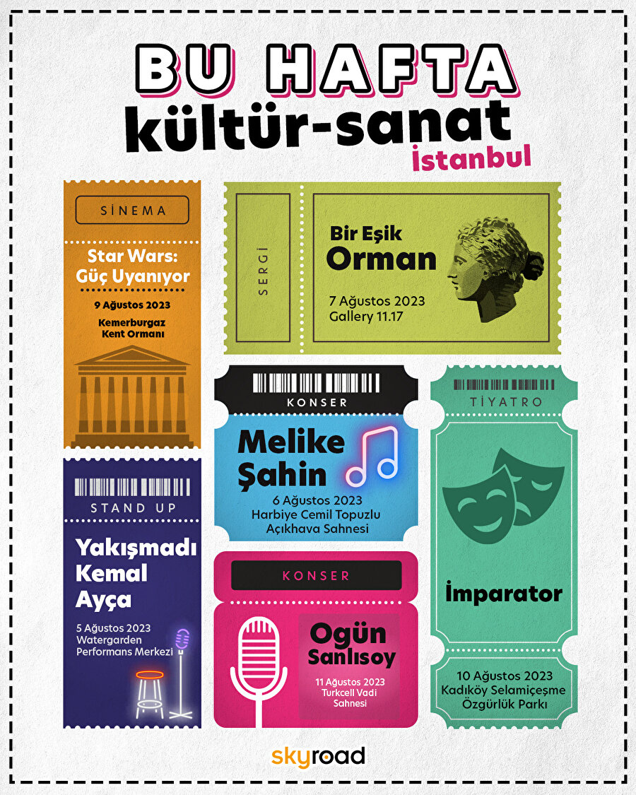 Bu hafta kültür sanat :5-10 Ağustos 🎭🖼