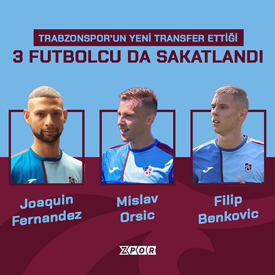 Trabzonspor'un 3 yeni transferi de sakatlandı