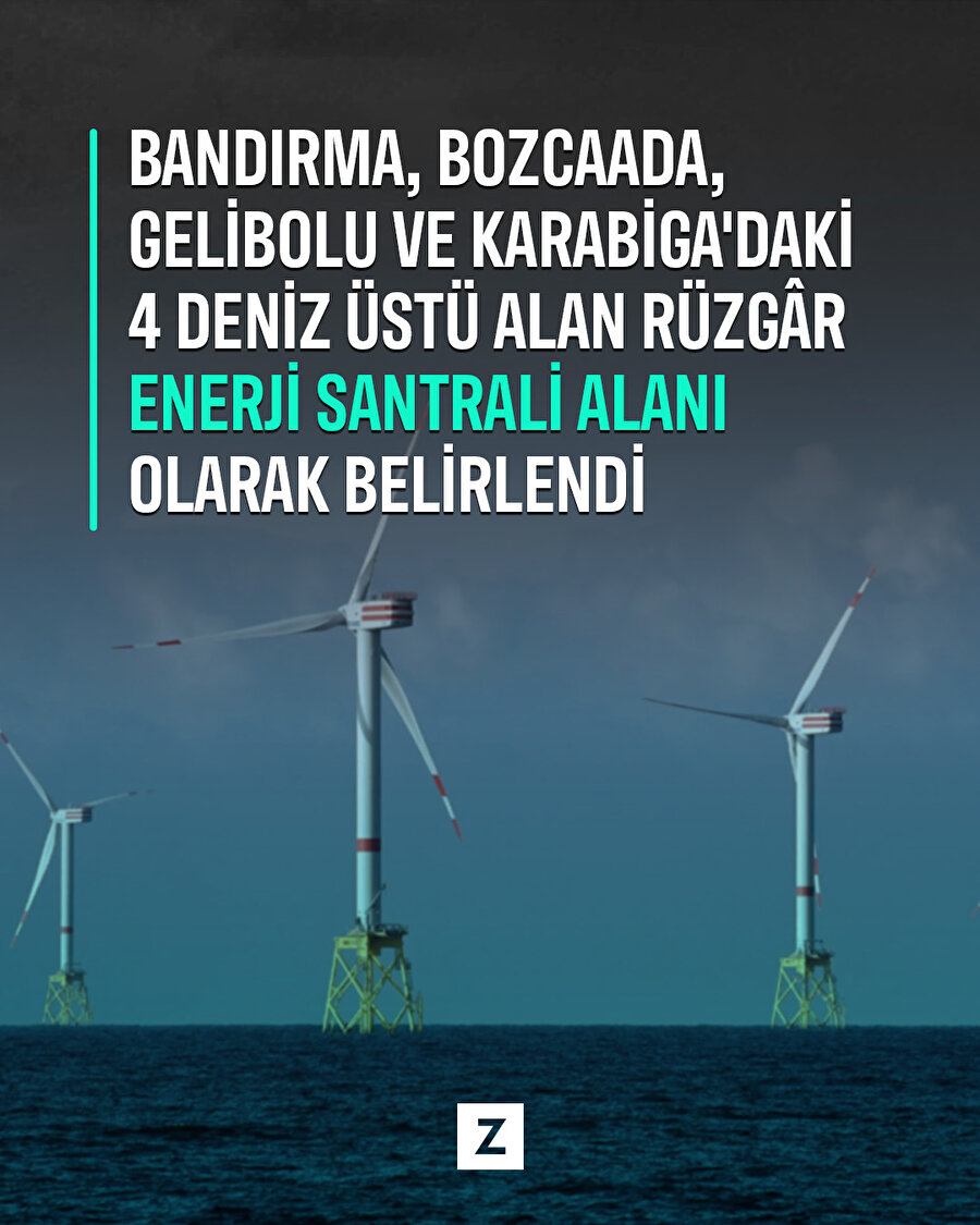 İlk deniz üstü rüzgâr enerjisi santrali için aday alanlar ilan edildi