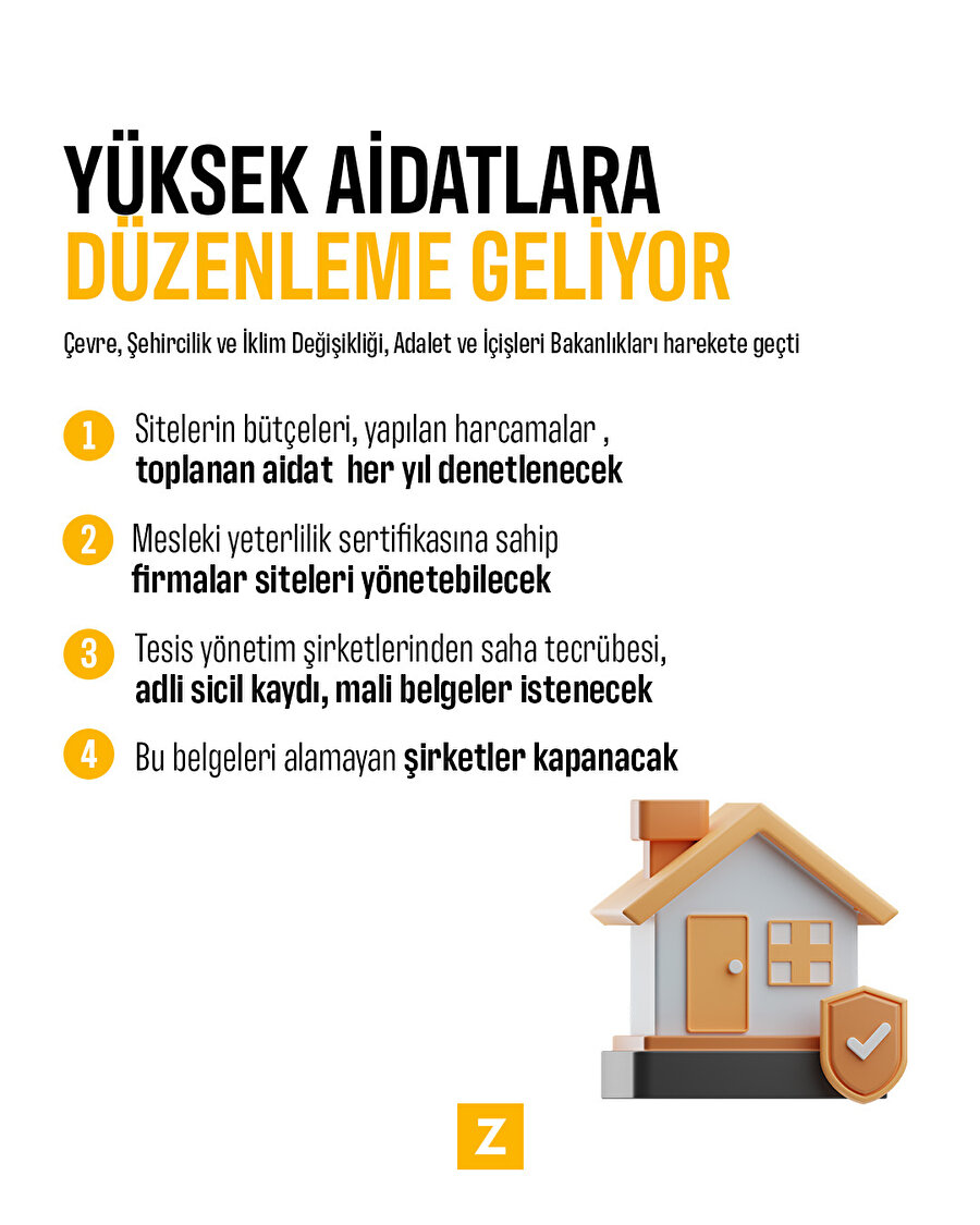 Yüksek aidatlara düzenleme geliyor