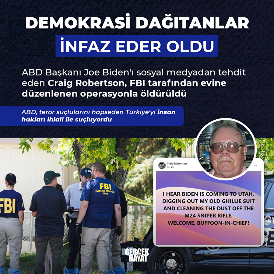 Biden'ı tehdit eden adam FBI tarafından öldürüldü