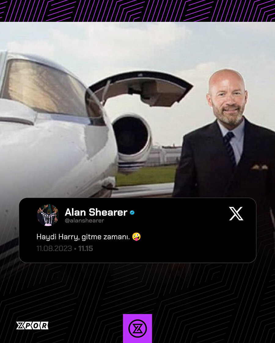 Alan Shearer'den Harry Kane paylaşımı 