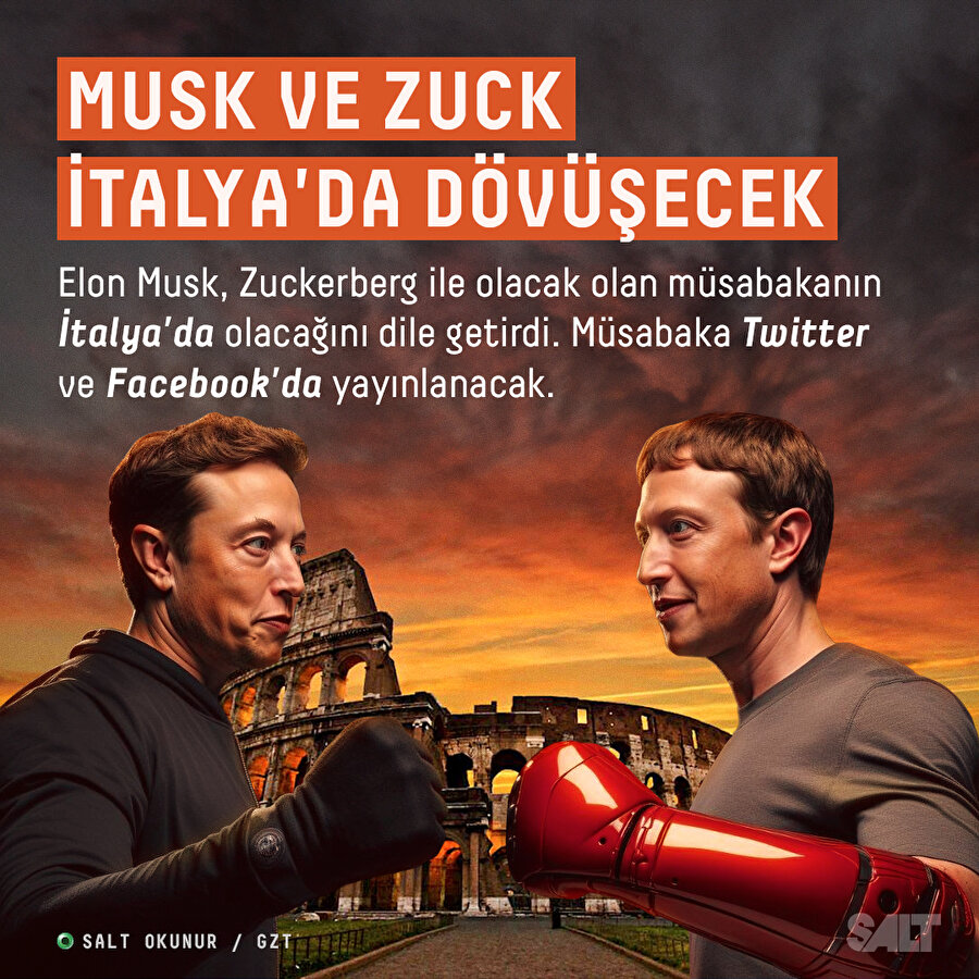 MUSK VE ZUCK İTALYA'DA DÖVÜŞECEK