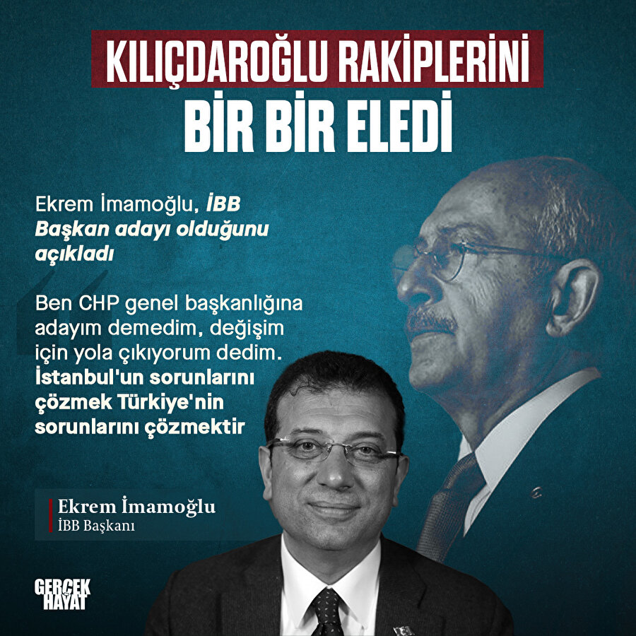 Kılıçdaroğlu İmamoğlu'nu da eledi