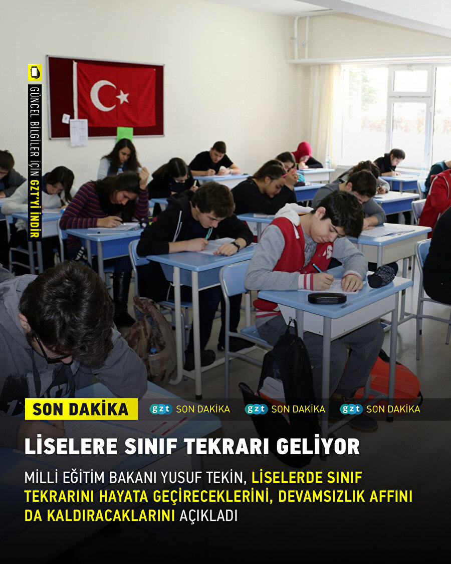 Liselere sınıf tekrarı geliyor