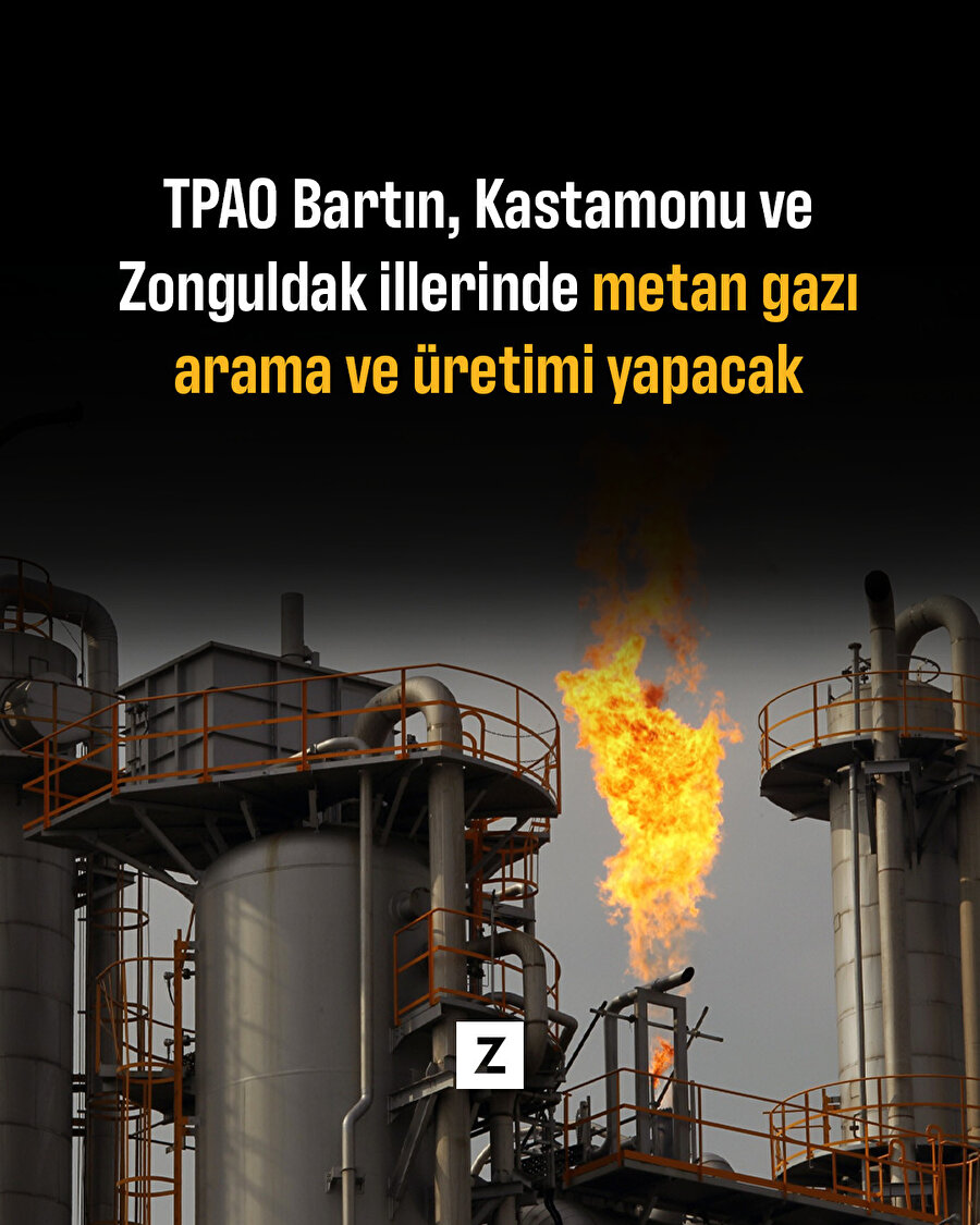 TPAO Bartın, Kastamonu ve Zonguldak illerinde metan gazı arama ve üretimi yapacak