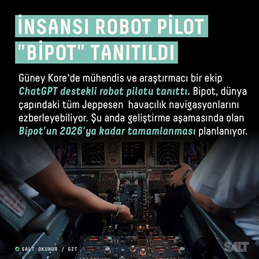 İnsansı Robot Pilot "Bipot" Tanıtıldı 