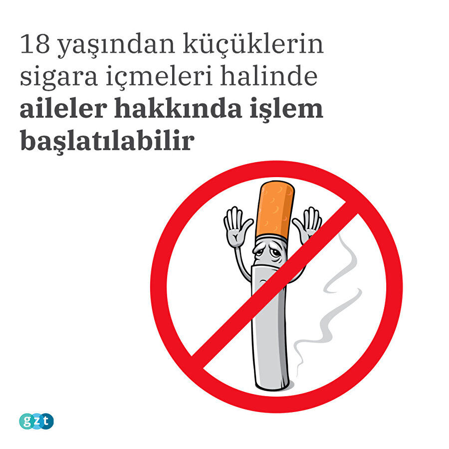 Sigara içen 18 yaş altı çocukların ailelerine ceza