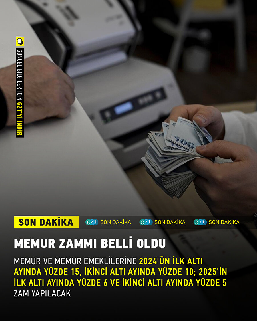 Memur zammı belli oldu