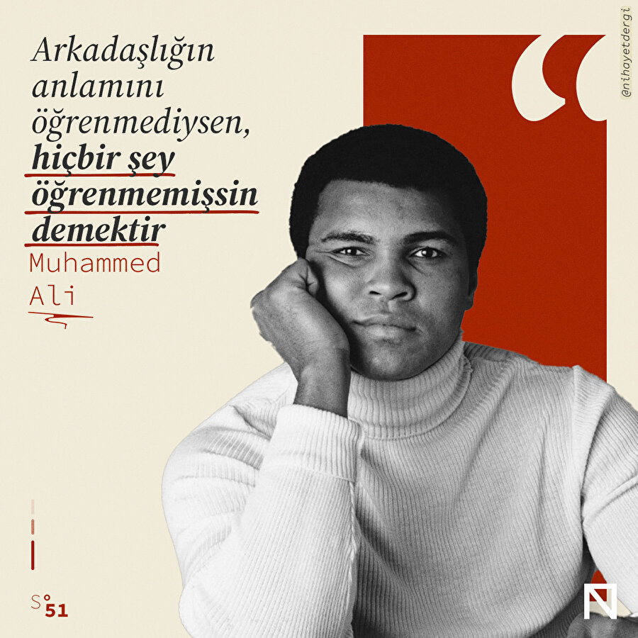 Muhammed Ali'den arkadaşlık üzerine