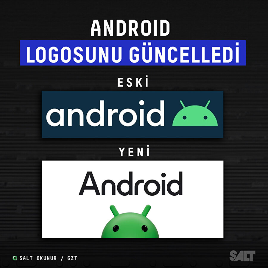 Android logosunu güncelledi