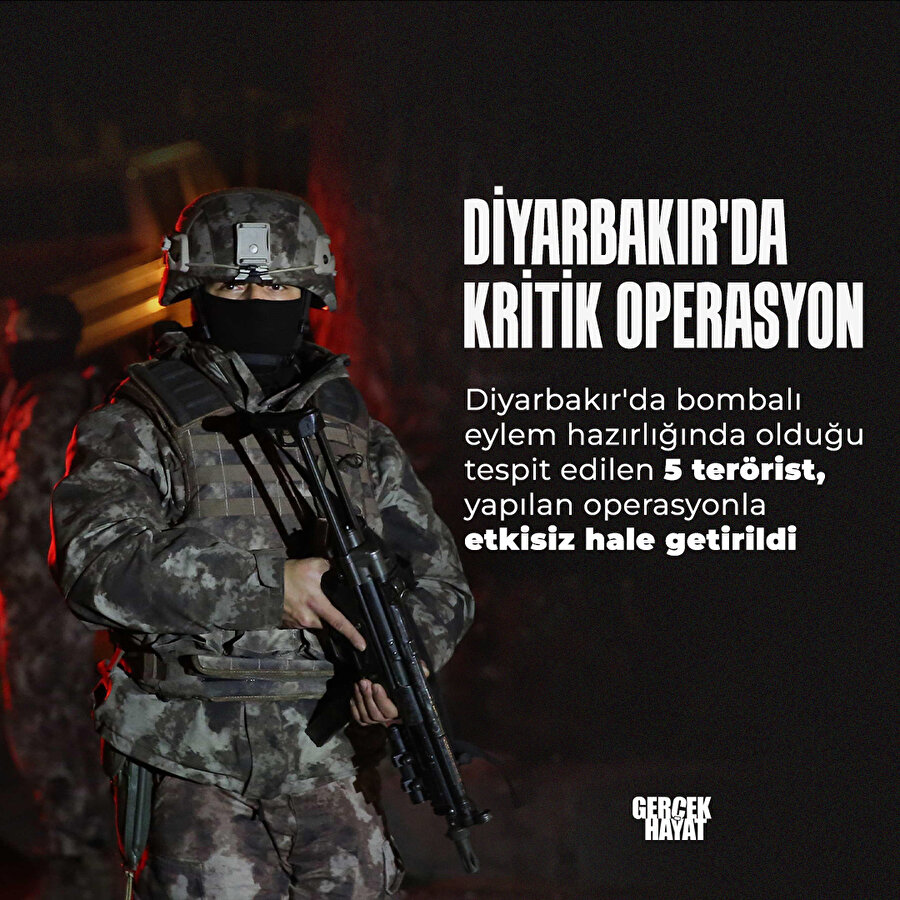 Diyarbakır'da terör operasyonu: 5 gözaltı