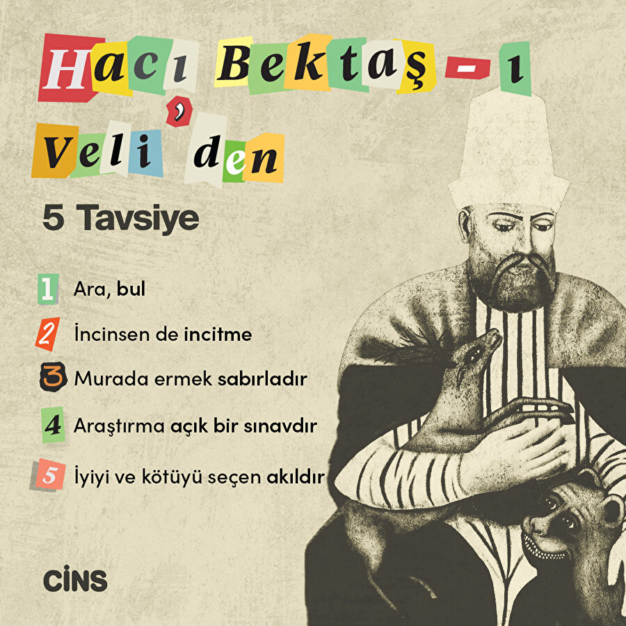 📌Hacı Bektaş-ı Veli'den 5 tavsiye