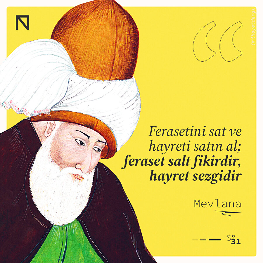 Mevlana'nın gözünden hayret ve feraset 