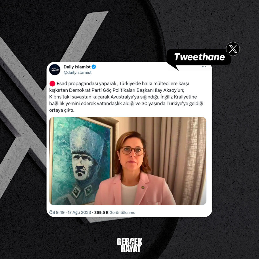 Irkçı İlay Aksoy da mülteciymiş