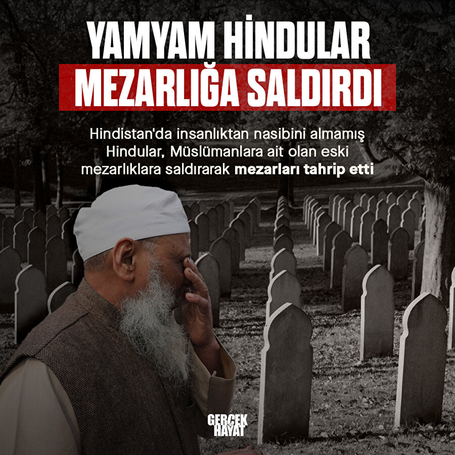 Hindistan'da Müslüman mezarlara saldırı