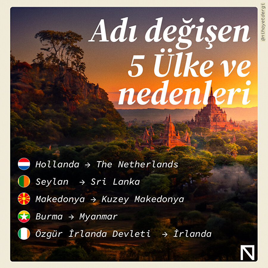 Adını değiştiren 5 ülke ve nedenleri