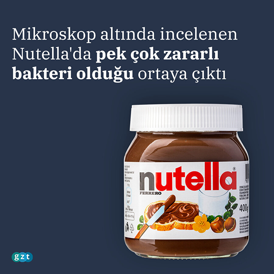 Mikroskop altında incelenen Nutella'da zararlı bakteriler bulundu