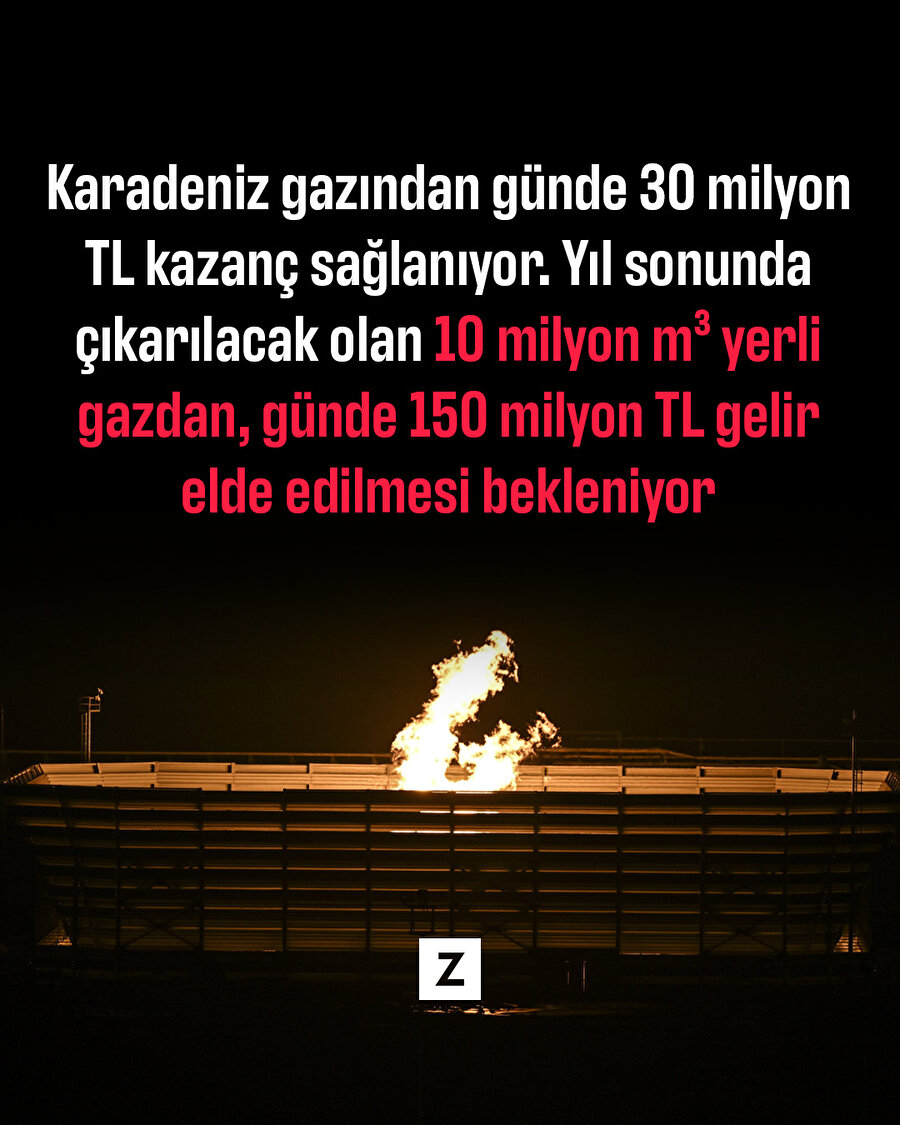 Karadeniz gazından milyar dolarlık kâr