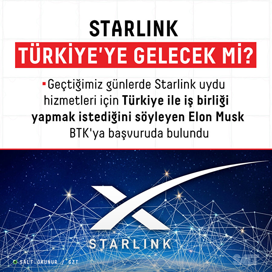Starlink Türkiye'ye gelecek mi?