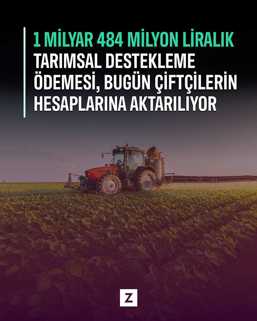 Çiftçiye tarımsal destek ödemesi