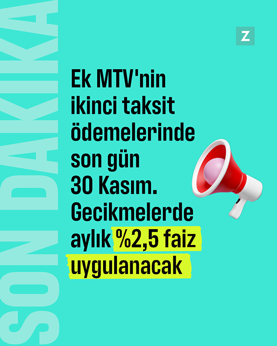 Ek MTV'nin ikinci taksit tarihleri belli oldu