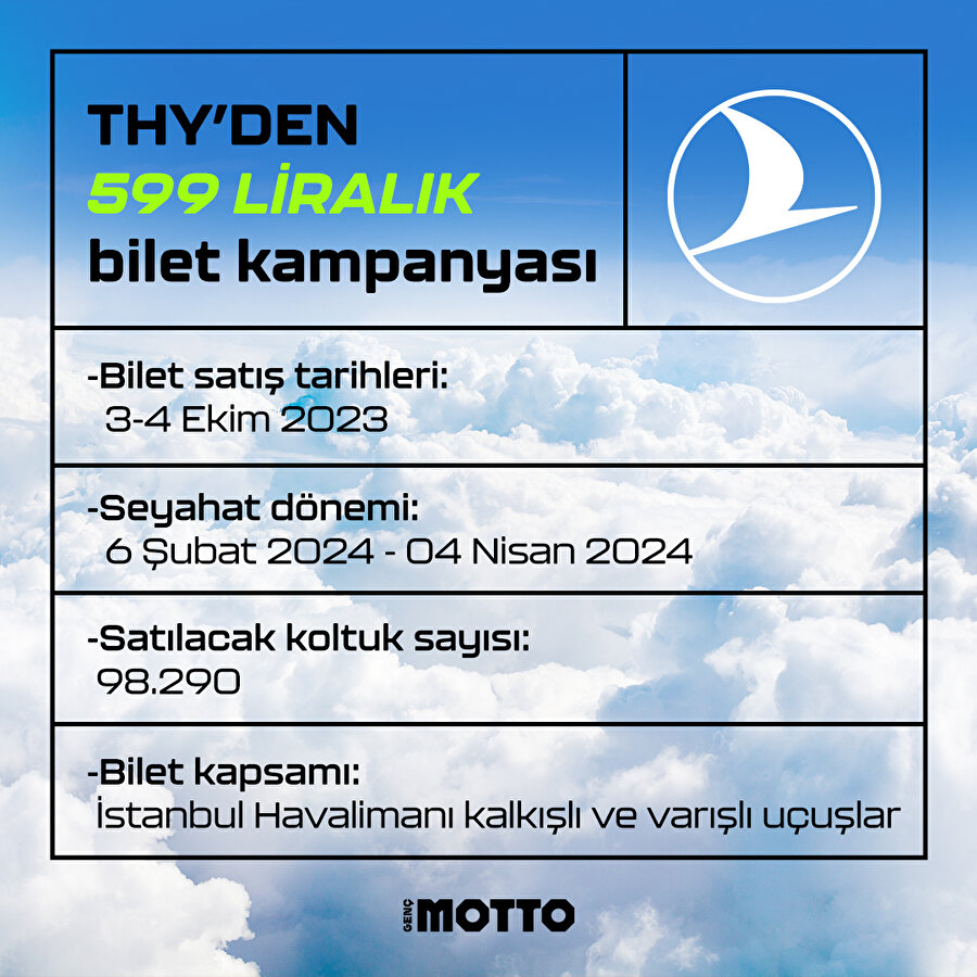 THY'den 599 liralık uçak bileti kampanyası 