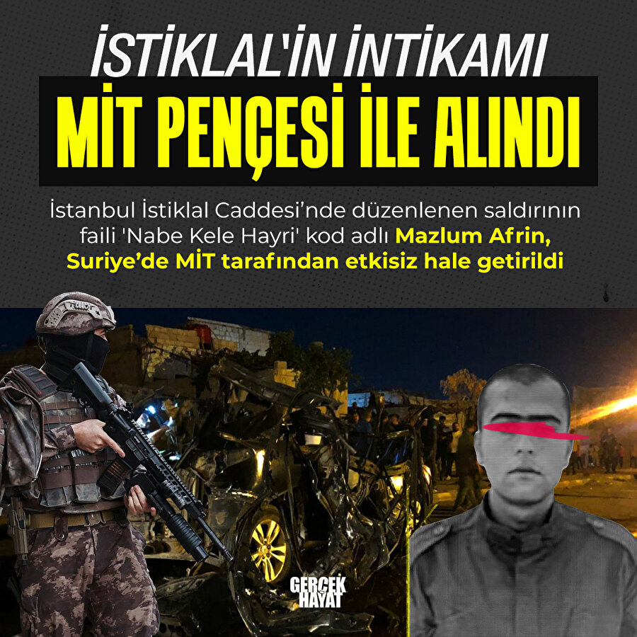 İstiklal saldırısının faili MİT'ten kaçamadı