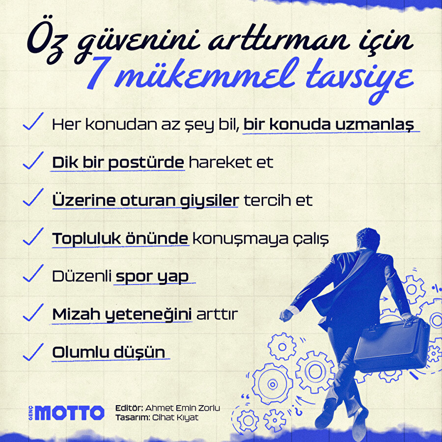 Öz güvenini yükseltmen için 7 tavsiye