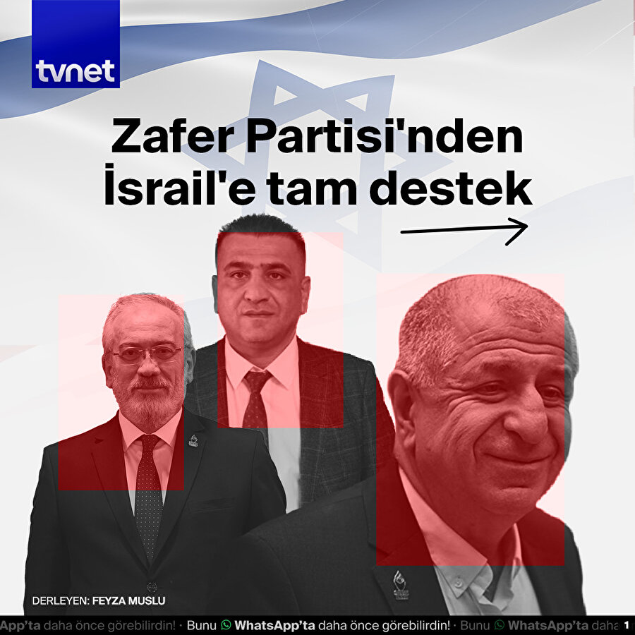 Zafer partisi 'İsrail' dedi