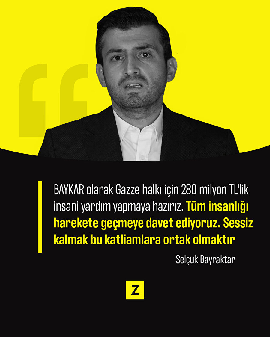BAYKAR'dan Gazze'ye destek