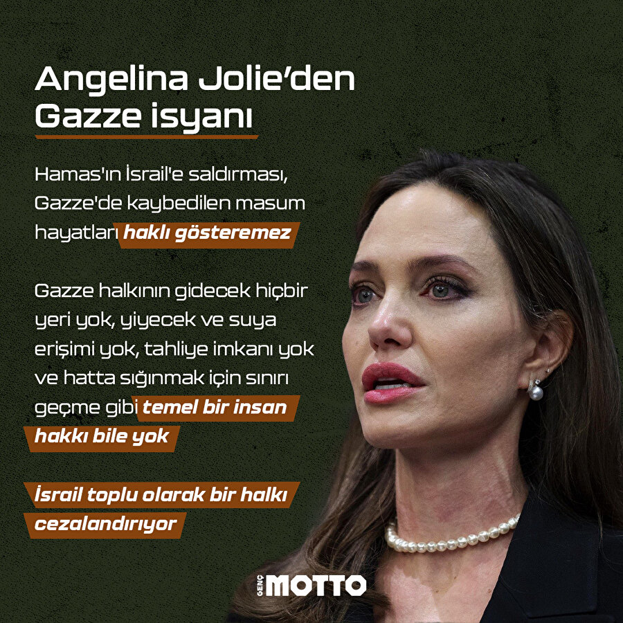 Angelina Jolie'den Gazze isyanı