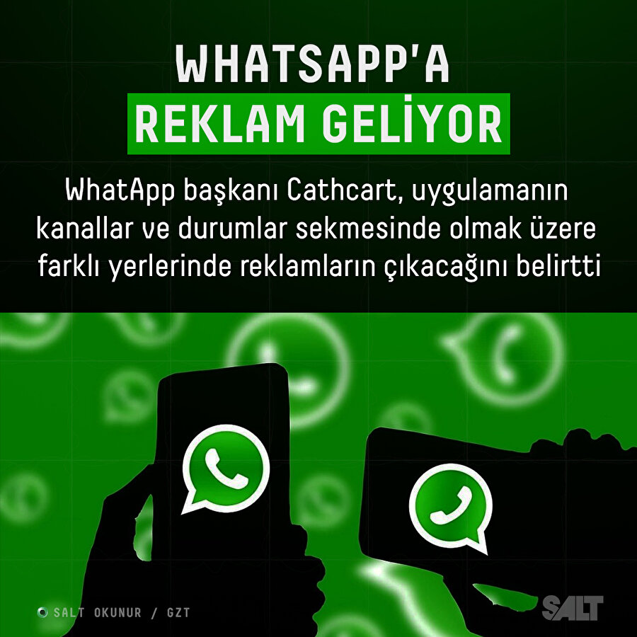 WhatsApp'a reklam geliyor